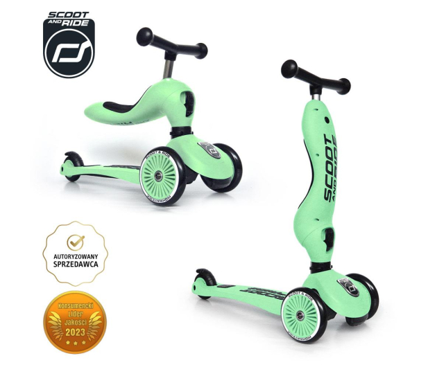Scoot & Ride Highwaykick 1 Jeździk i hulajnoga 2w1 Kiwi - 568498 - zdjęcie 2